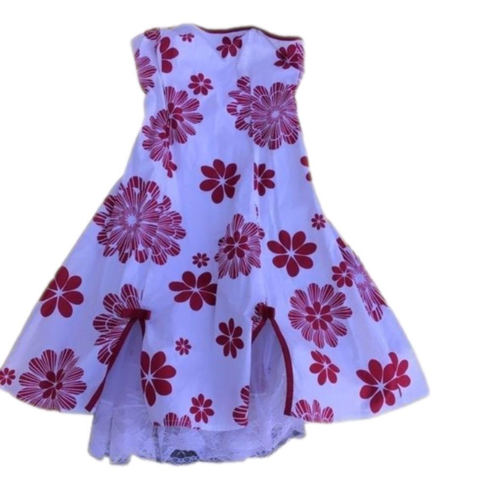 BCX‎ Special Occasion Strapless Red and White Floral Dress Size 11